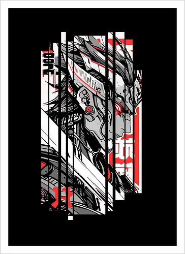 Samurai Roter Cyborg