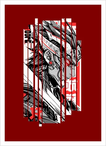 Samurai Roter Cyborg