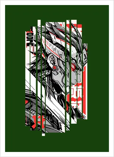 Samurai Roter Cyborg