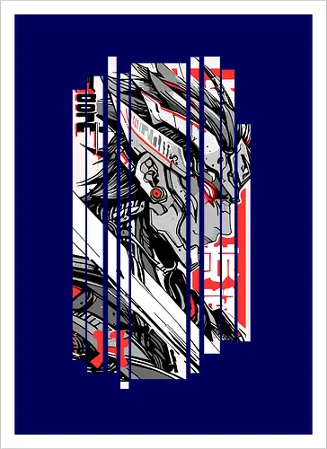 Samurai Roter Cyborg