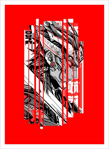 Samurai Roter Cyborg