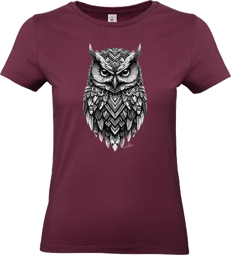 Indische geometrische Eule - Tiere, Eule, bunt, Ästhetik, Geek, Farbe, Natur, Tier, Farben, lm2kone, Pop-Art, Farben - Standard T-Shirt (Women)