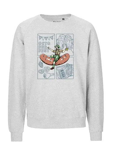 Octoberfest  - octoberfest, drink, beer, festival, lederhosen, pretzel, party, sausage, accordion - Fairtrade Sweatshirt