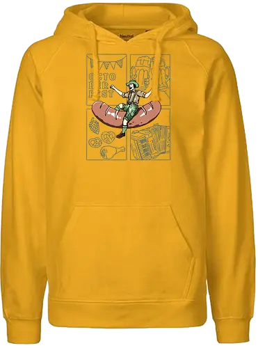 Octoberfest  - octoberfest, drink, beer, festival, lederhosen, pretzel, party, sausage, accordion - Fairtrade Hoodie