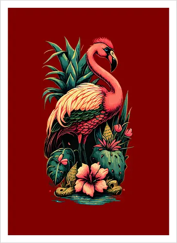 American Pink Flamingo Summer Vibes