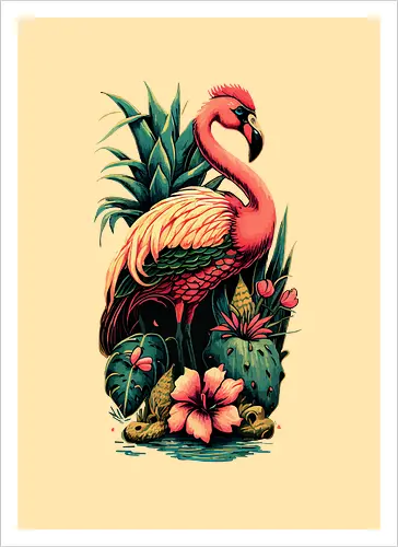 American Pink Flamingo Summer Vibes