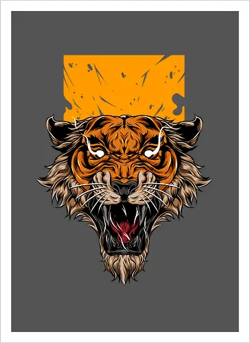 Angry Japanese Tiger Tattoo Tora