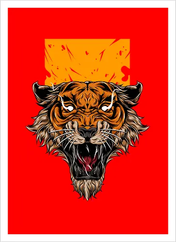 Angry Japanese Tiger Tattoo Tora