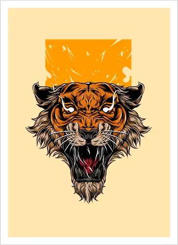 Angry Japanese Tiger Tattoo Tora