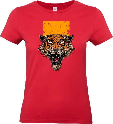 Angry Japanese Tiger Tattoo Tora - aesthetic, aggressive, angry, animal, anime, beast, big cat, gift, japan, japanese, japanese art, style, tattoo, kawaii, majestic, monster, mythology, power, samurai, scary, spiritual, tiger, tiger face, tiger warrior, tigers, tora, traditional, warrior, wild cat, Illustronii - Standard T-Shirt (Women)