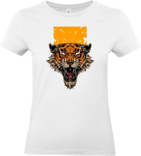 Angry Japanese Tiger Tattoo Tora - aesthetic, aggressive, angry, animal, anime, beast, big cat, gift, japan, japanese, japanese art, style, tattoo, kawaii, majestic, monster, mythology, power, samurai, scary, spiritual, tiger, tiger face, tiger warrior, tigers, tora, traditional, warrior, wild cat, Illustronii - Standard T-Shirt (Women)