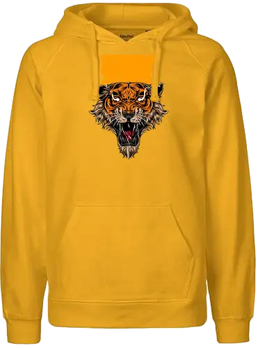 Angry Japanese Tiger Tattoo Tora - aesthetic, aggressive, angry, animal, anime, beast, big cat, gift, japan, japanese, japanese art, style, tattoo, kawaii, majestic, monster, mythology, power, samurai, scary, spiritual, tiger, tiger face, tiger warrior, tigers, tora, traditional, warrior, wild cat, Illustronii - Fairtrade Hoodie