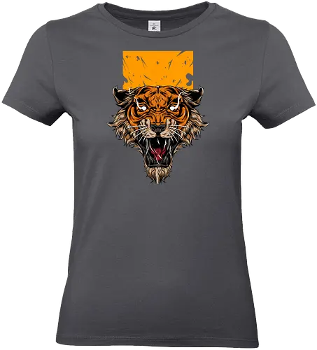 Angry Japanese Tiger Tattoo Tora - aesthetic, aggressive, angry, animal, anime, beast, big cat, gift, japan, japanese, japanese art, style, tattoo, kawaii, majestic, monster, mythology, power, samurai, scary, spiritual, tiger, tiger face, tiger warrior, tigers, tora, traditional, warrior, wild cat, Illustronii - Standard T-Shirt (Women)