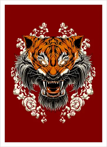 Angry Tiger Tora Tattoo