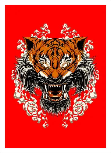 Angry Tiger Tora Tattoo