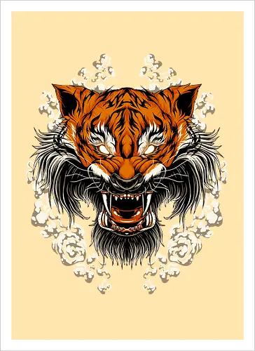Angry Tiger Tora Tattoo
