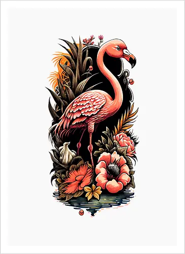 American Pink Flamingo Summer Vibes