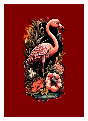 American Pink Flamingo Summer Vibes