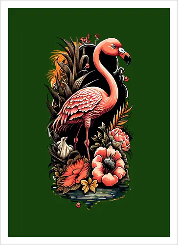 American Pink Flamingo Summer Vibes