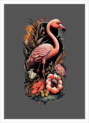American Pink Flamingo Summer Vibes