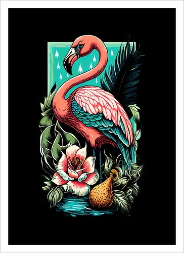 American Pink Flamingo Summer Vibes