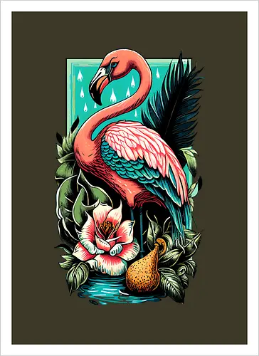 American Pink Flamingo Summer Vibes
