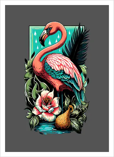 American Pink Flamingo Summer Vibes