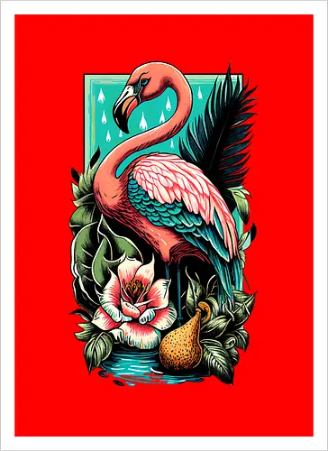American Pink Flamingo Summer Vibes