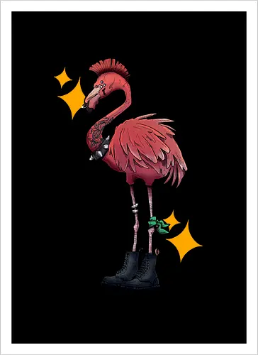 American Pink Punk Flamingo