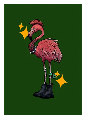 American Pink Punk Flamingo