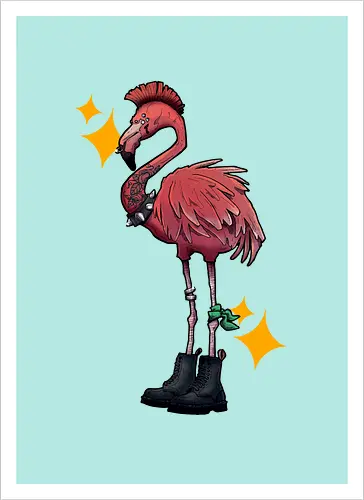 American Pink Punk Flamingo