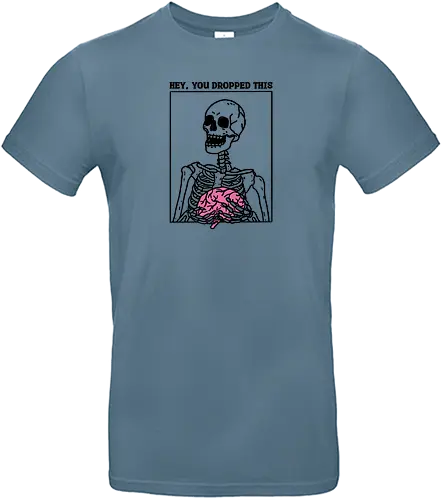 You Dropped Your Brain - skull, skeleton, funny, brain, idiot, stupid, meme, minimalist - Standard T-Shirt