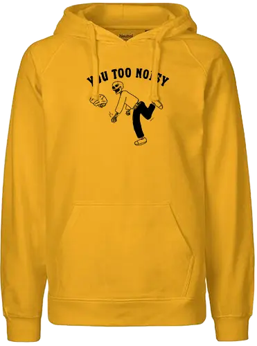 You Too Noisy - brain, overthinking, overthink, mental health, anxiety, skull, skeleton, happiness - Fairtrade Hoodie