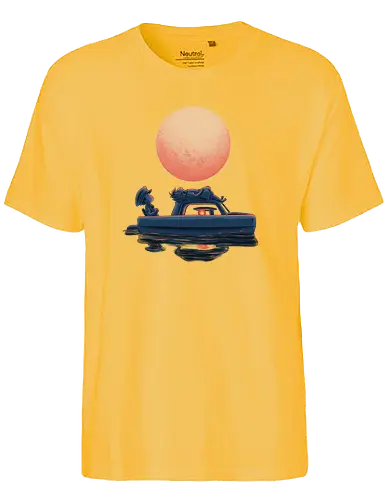 Boat Under The Moon - Ponyo, Sosuke, Boat, Moon - Fairtrade T-Shirt