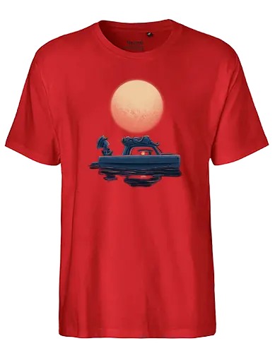 Boat Under The Moon - Ponyo, Sosuke, Boat, Moon - Fairtrade T-Shirt