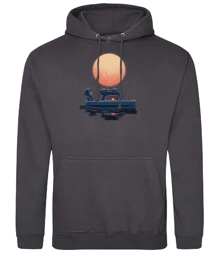 Boat Under The Moon - Ponyo, Sosuke, Boat, Moon - Standard Hoodie