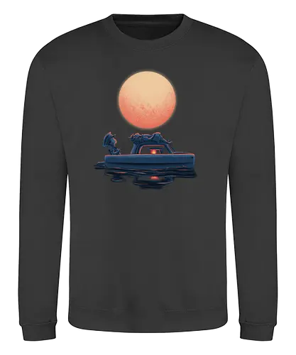 Boat Under The Moon - Ponyo, Sosuke, Boat, Moon - Sweatshirt