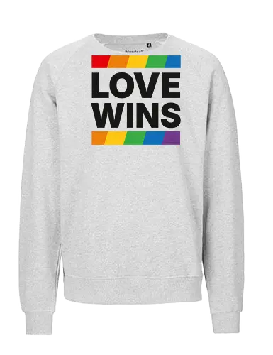 LOVE WINS - schwarz - Fairtrade Sweatshirt