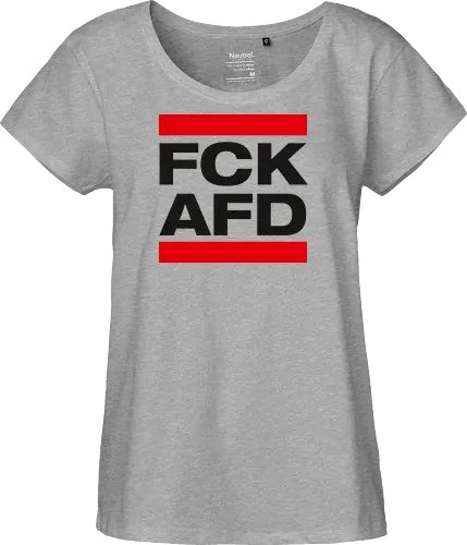 FCK AFD - schwarz - Fairtrade Girl Shirt