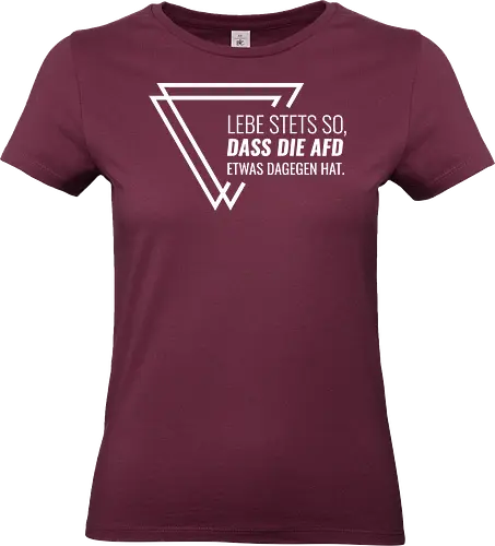 Lebe stets so... - weiß