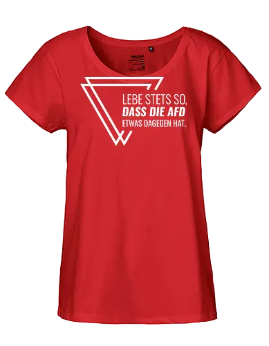 Lebe stets so... - weiß - Fairtrade Girl Shirt