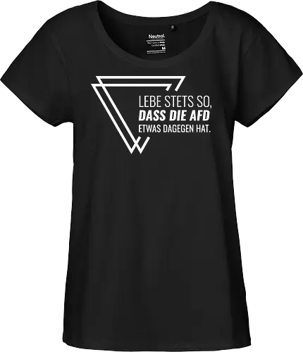 Lebe stets so... - weiß - Fairtrade Girl Shirt