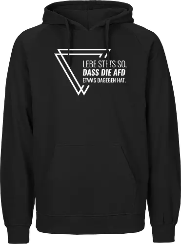 Lebe stets so... - weiß - Fairtrade Hoodie