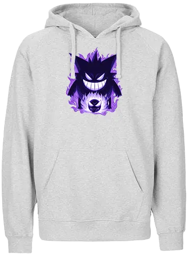 Ghost Type Shadow - Ghost Type, Pocket, Shadow - Fairtrade Hoodie