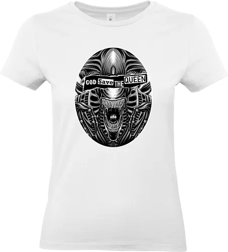 God Save the Queen - Sexpistol, Xenomorph, Alien, Queen - Standard T-Shirt (Women)