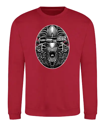 God Save the Queen - Sexpistol, Xenomorph, Alien, Queen - Sweatshirt