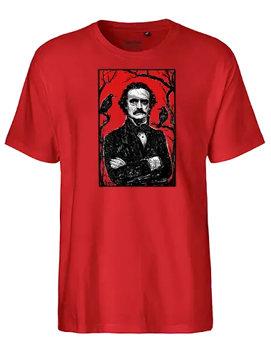 The Poet - Edgar Allan Poe, Poe, ravens, nevermore, litterature, romantism, halloween, spooky - Fairtrade T-Shirt