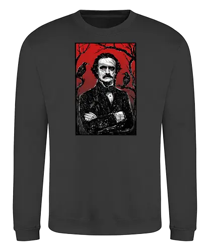 The Poet - Edgar Allan Poe, Poe, ravens, nevermore, litterature, romantism, halloween, spooky - Sweatshirt