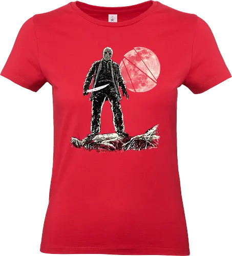 Moon slasher - Friday the 13th, jason vorhees, camp lake, horror, halloween, movie, pop culture, slayer - Standard T-Shirt (Women)