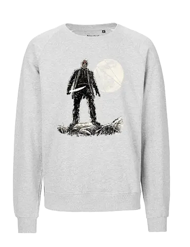 Moon slasher - Friday the 13th, jason vorhees, camp lake, horror, halloween, movie, pop culture, slayer - Fairtrade Sweatshirt